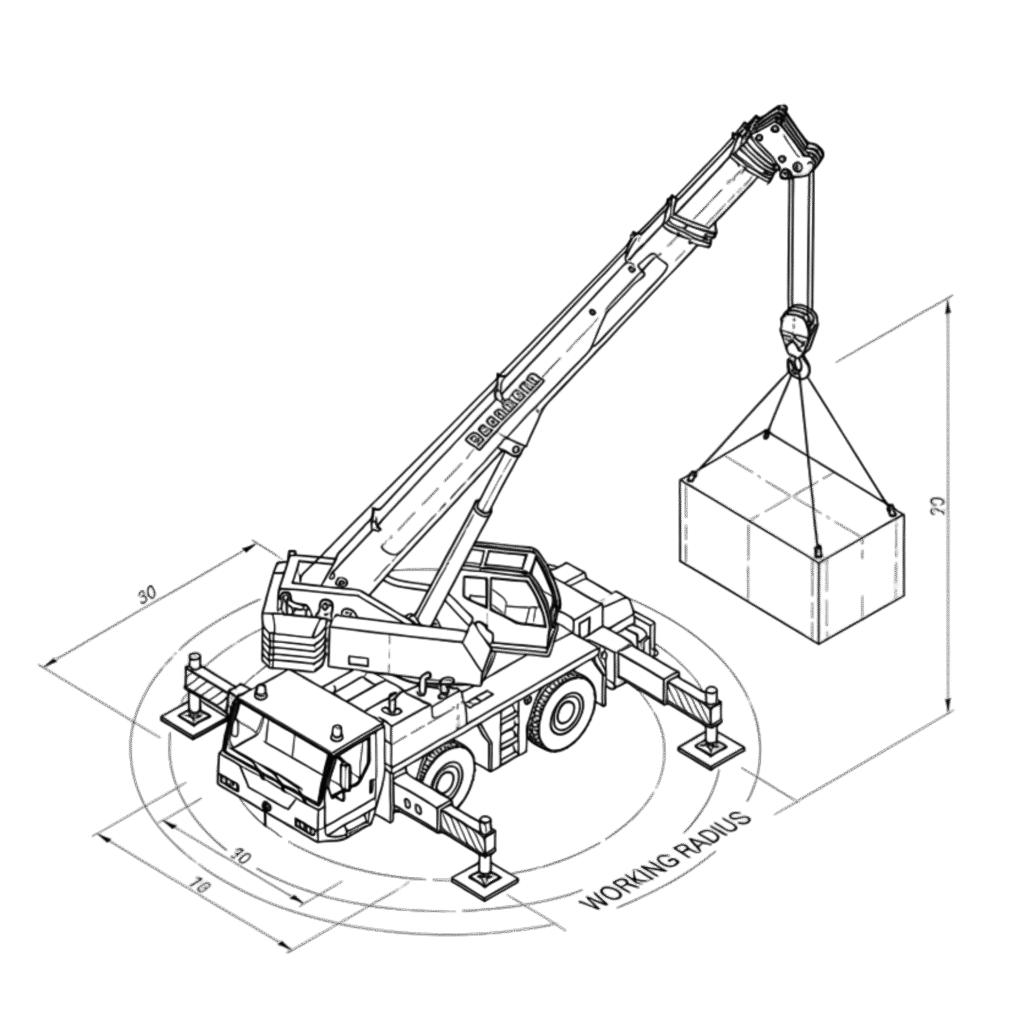 Plano de Rigging para Guindaste